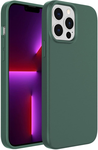 Funda Jetech Para iPhone 13 Pro Max 6,7 (verde Medianoche)