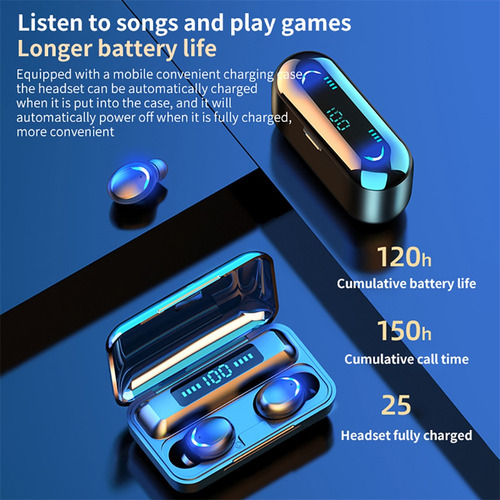 Audífono In-ear Bluetooth In-ear Yisen F9-5 Inalámbricos Color Blanco