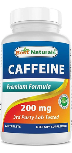 Best Naturals Píldoras De Cafeína, 200 Mg, 120 Unidades