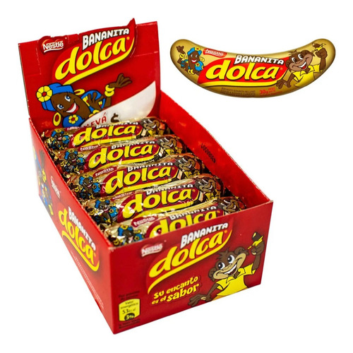 Bananita Dolca Chica Chocolate Caja Pack X 15 Unidades Sr Goloso 