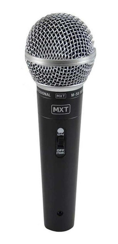 Imagem 1 de 2 de Microfone MXT M-58 dinâmico  cardióide preto