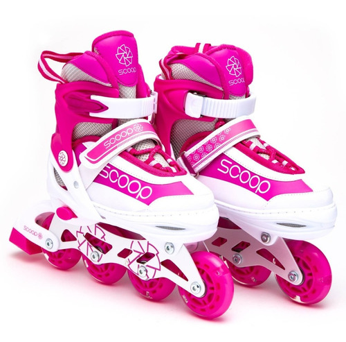 Patines Lineales Scoop Con Luces 35 Al 42 - Oferta Limitada