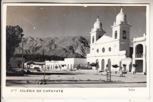 Antigua Postal Fotografia Iglesia Cafayate Salta Argentina