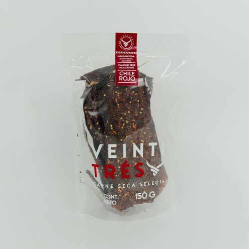 Veintitrés Carne Seca -sabor Chile Rojo- 150 Gramos