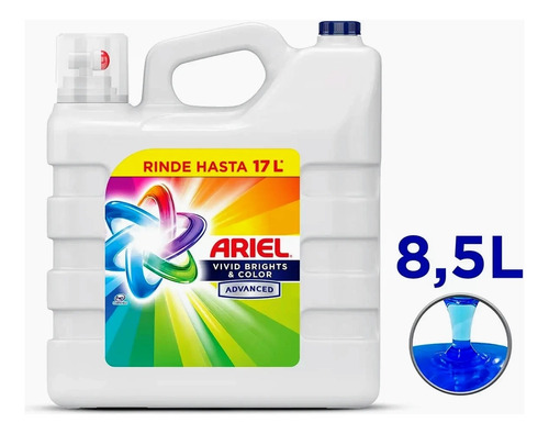 Detergente Liquido Para Ropa 8.5l Ariel Vivid Brights Color