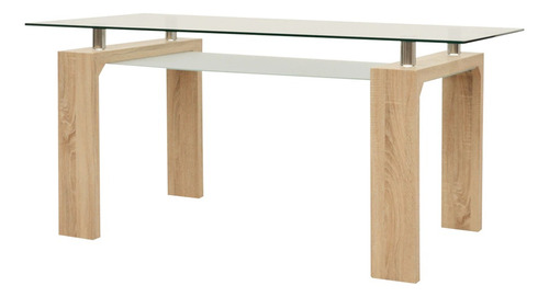 Juego Comedor Mesa Lounna 180cm + 4 Sillas Veneta Cromadas Color Blanco Diseño De La Tela De Las Sillas Liso