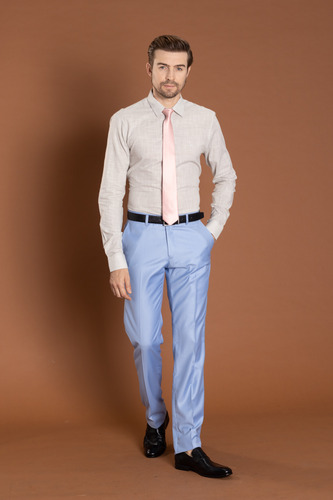 Calça Plus Size Masculina Social Poliviscose Slim Fit