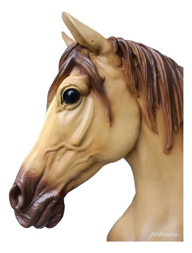 Caballo Decorativo Figura Corcel Cabeza Trofeo Resina