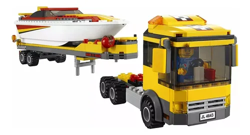 Lego City 4643 Transportador De Barco De Motor