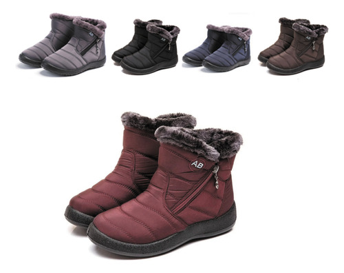 Botas De Nieve Cálidas Impermeables Para Invierno Para Mujer