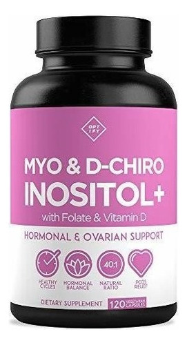 Myo & D-chiro Inositol Plus Folato Y Vitamina D 40:1 120 Cap