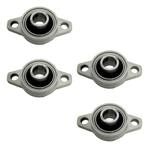 Kfl001 - Kit Com 04 Mancais Com Rolamento Para Eixo 12mm