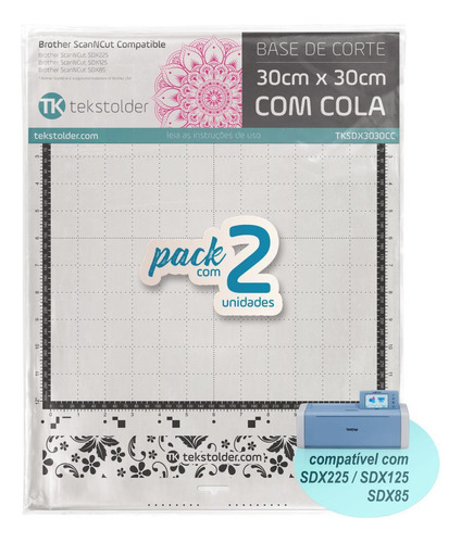 Kit 2 Bases De Corte 30x30 Brother Scanncut Sdx - Com Cola