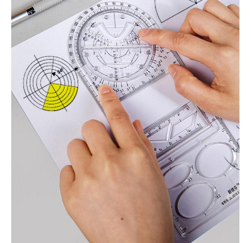 2 X Regla De Dibujo Para Hacer Círculos En Ángulo Regla De