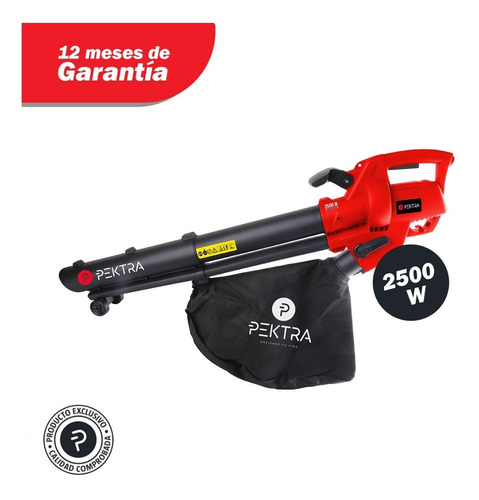 Imagen 2 de 7 de Sopladora Aspiradora Electrico 2500w Pektra Bolsa De Hojas