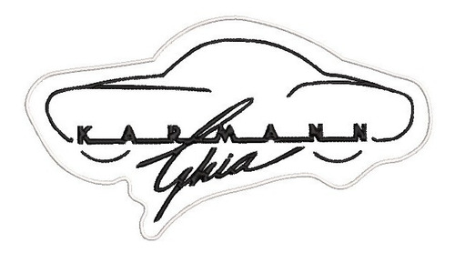 Patch Bordado Termocolante Karmann Ghia Carro Logo Classico