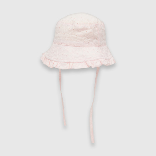 Sombrero De Bebé Niña De Brodery Pink / Rosado (0 A 9 Meses)