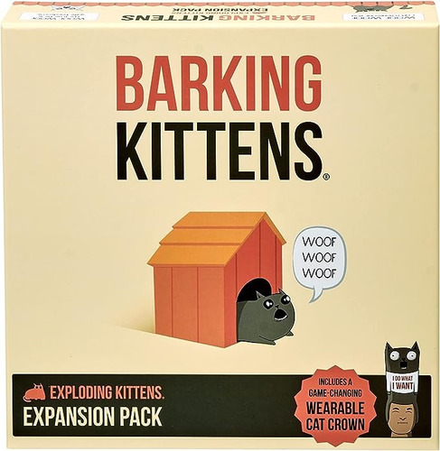 Exploding Kittens Barking Kittens Expansion Juego De Cartas