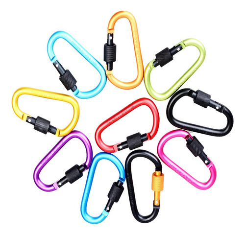 20pcs Mosquetón Cerrojo Gancho Clip De Resorte Llavero