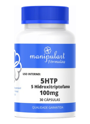5htp 100mg - 30 Cápsulas Sabor Sem Sabor