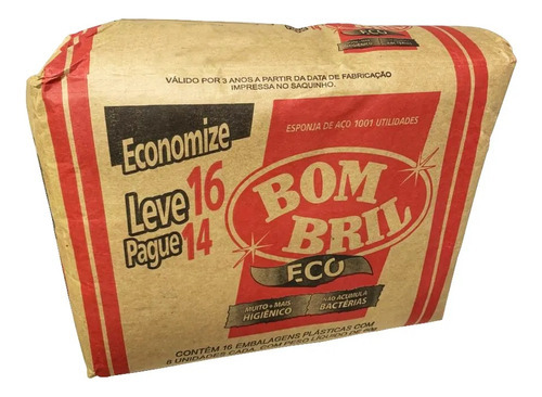 Esponja De Aço Lã Palha 60gr (20pcts) C/4