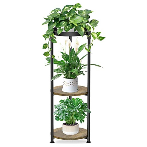 Soporte De Plantas De Metal De 3 Niveles Alto, 35 Pulga...