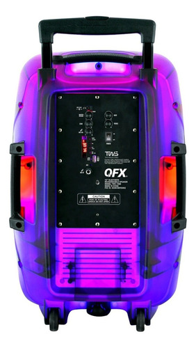 Qfx Bocina Inalámbrico Recargable Bluetooth, Multicolor C.r. Negro