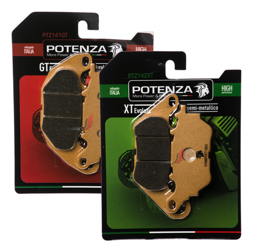 Kit Pastilha Potenza Diant+tras Yamaha Xmax 250 Abs 142+141
