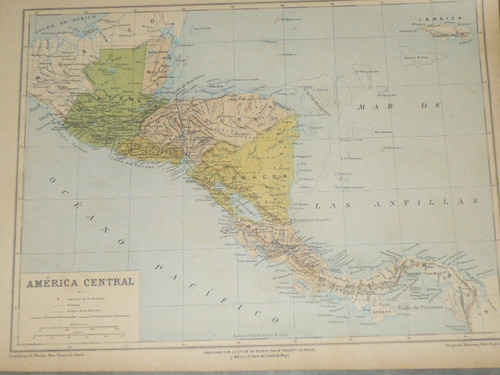 Mapa Antiguo De America Central