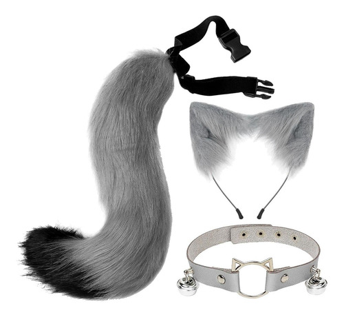 3x Conjunto De Orejas Y Cola De Zorro De Peluche, Accesorios
