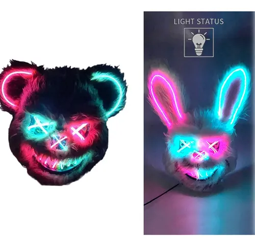 LXYYDS Máscara De Conejo Sangriento De Terror – Halloween Y Carnaval, Talla Única