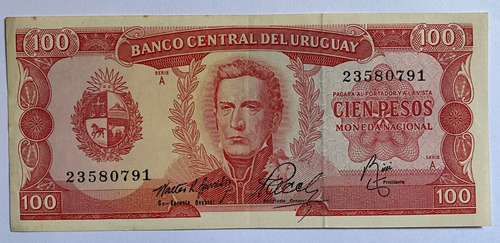 Billete Uruguay 100 Pesos 1967, 7a61 Rotondaro, Bu10