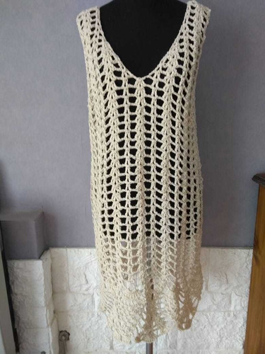 Vestido Tejido Hilo Crochet Playero Salida De Playa | MercadoLibre Vestido Tejido Hilo Crochet Playero Salida De Playa | MercadoLibre