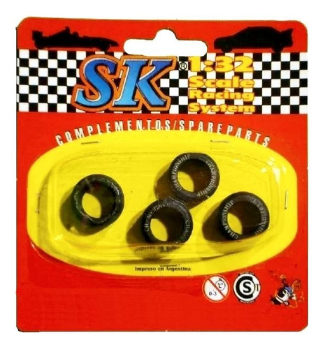 Cubiertas De Goma Delanteras F1 Escala 1/32 Marca Sk 97013