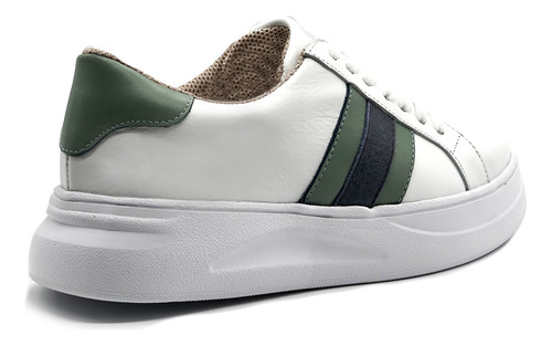 Zapatilla Mujer Cuero Urbana Casual Blanca