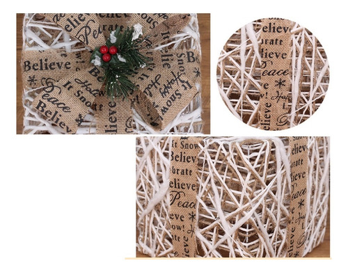 3pcs Nueva Navidad Caja De Regalo Led De Tres Piezas Set Y