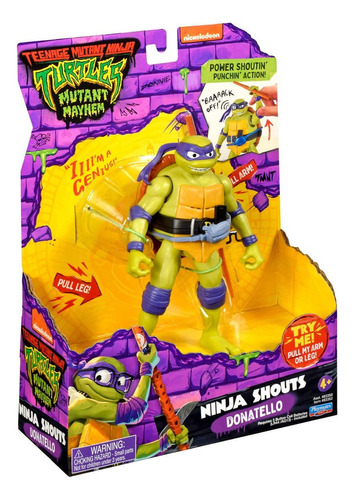 Tortugas Ninja! Mutant Mayhem Ninja Shouts Donatello Prm