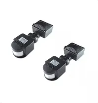 Comprar Sensor De Movimiento Y Luminosidad Ajustable 1200w 220v X2 Color Negro