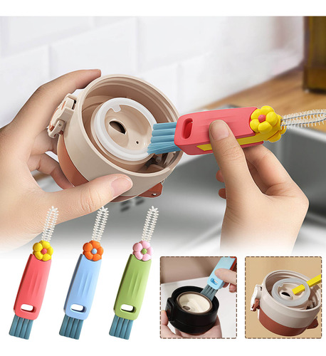 Cepillo De Limpieza Multifuncional X 3 En 1 Para Cubrir Taza