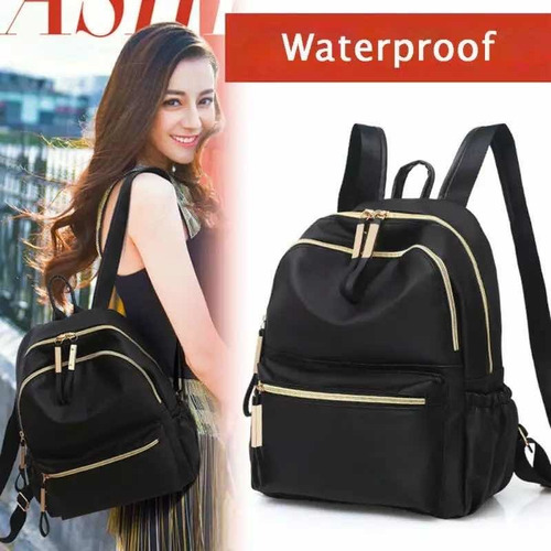 Imagen 4 de 10 de Bolsa Mochila De Moda Impermeable Cierre Antirrobo M005
