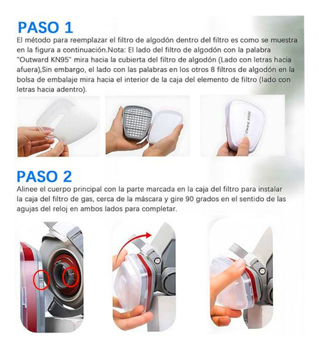 Máscara Protectora Reutilizable Cara Completa 99% Filtración