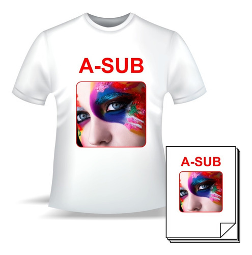 Imagen 2 de 9 de Papel De Sublimacion Secado Rapido A-sub A3 100 Hojas Remera
