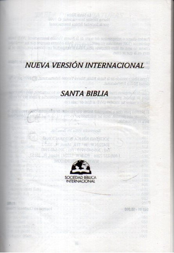 Santa Biblia Nueva Version Internacional 