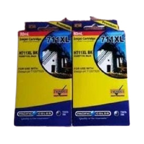 2 Tintas Compatibles 711 Xl Negra 80 Ml T120 T520 Factura