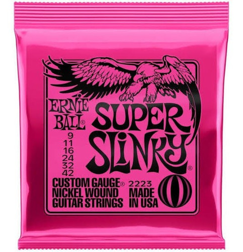 Paquete Cuerdas Guitarra Ernie Ball Super Slinky 09-42 2223 