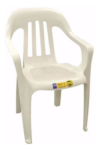 Silla Plastica Fiesta Voss 2000  Con Garantia 5 Años Blanca