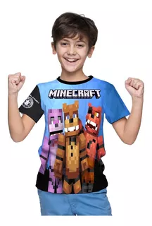 Playera Niños Videojuegos Minecraft Personajes Mod3 Freddy