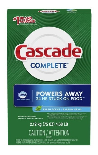 Detergente Para Lavavajillas En Polvo Cascade Complete 75 Oz