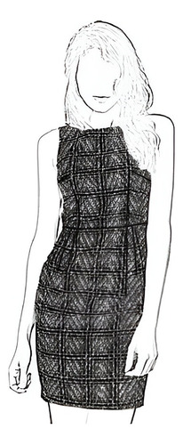 Moldes Vestido Jumper Mujer, Forro Interior, Escote Cerrado.