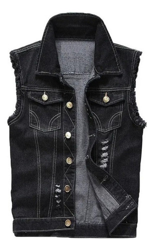 Men's Jeans Vests Fashion Slim Ripped Design